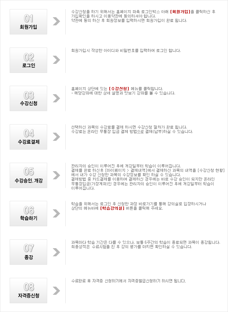 수강신청 안내